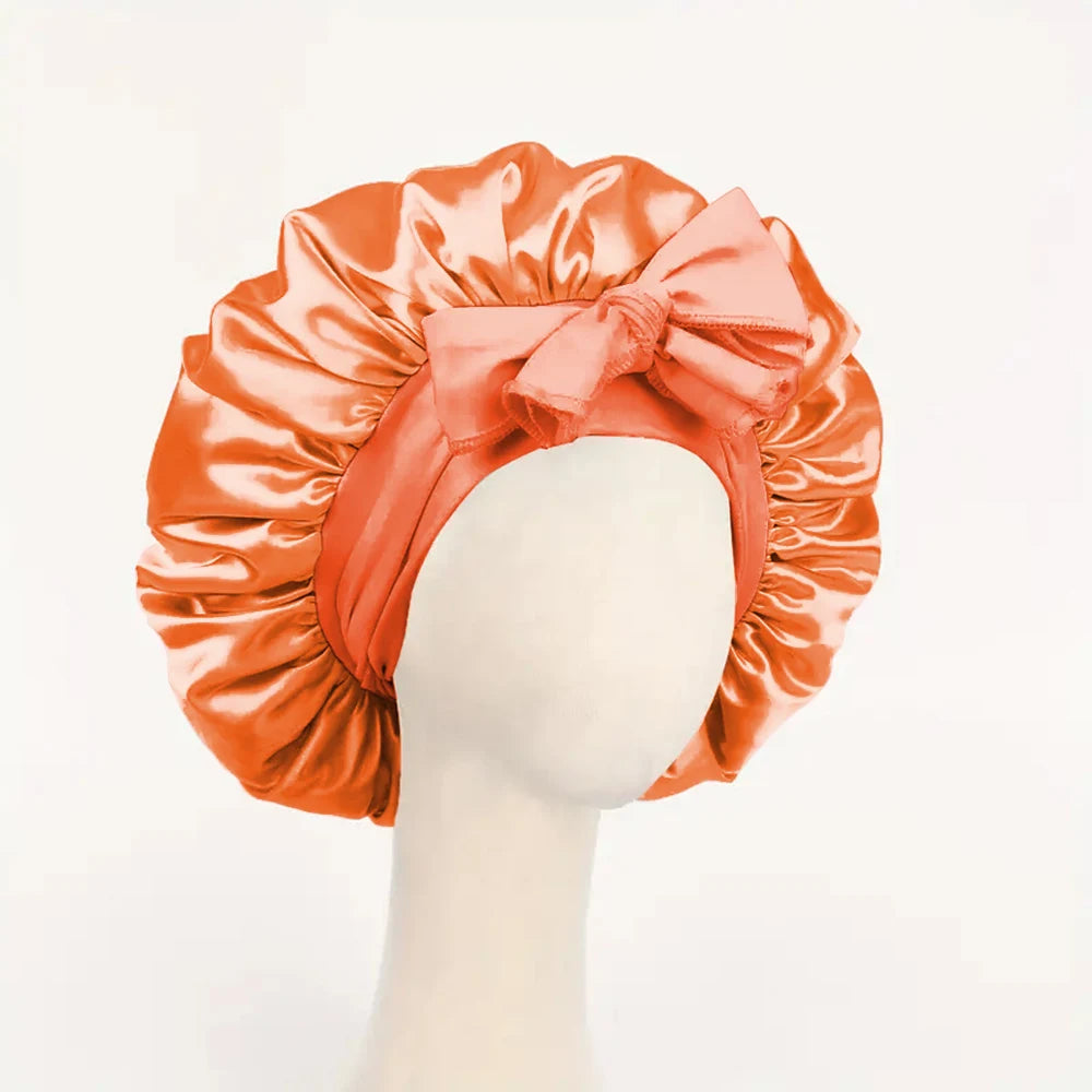 Adjustable Satin Bonnet Silk Bonnet