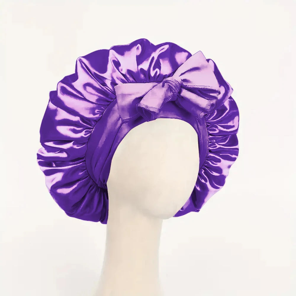 Adjustable Satin Bonnet Silk Bonnet