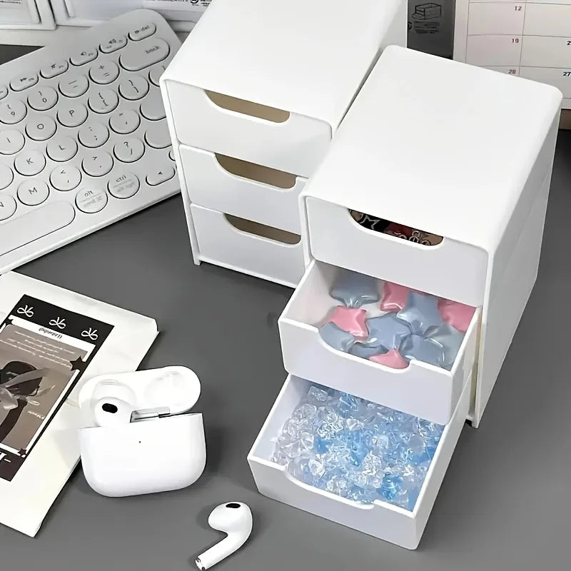 Chic 3-Tier Desk Organizer with Drawers
