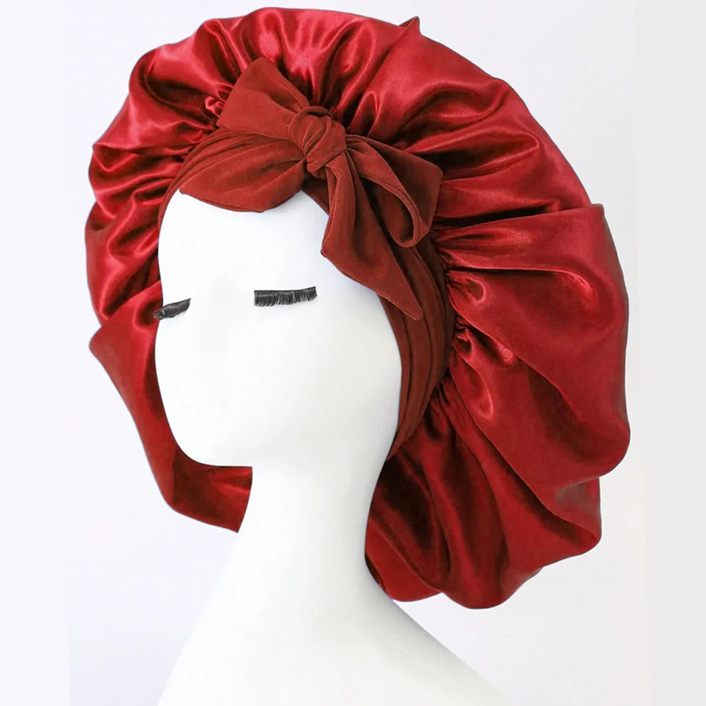 Adjustable Satin Bonnet Silk Bonnet