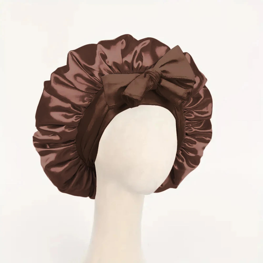 Adjustable Satin Bonnet Silk Bonnet