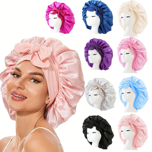 Adjustable Satin Bonnet Silk Bonnet