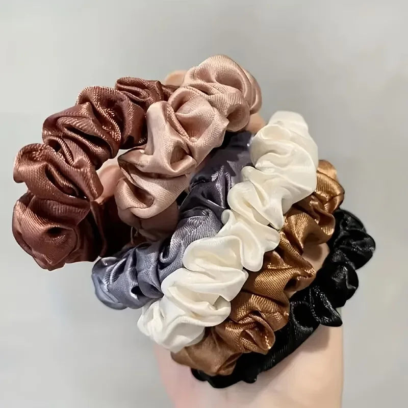 6pcs Satin Hair Scrunchies for Women