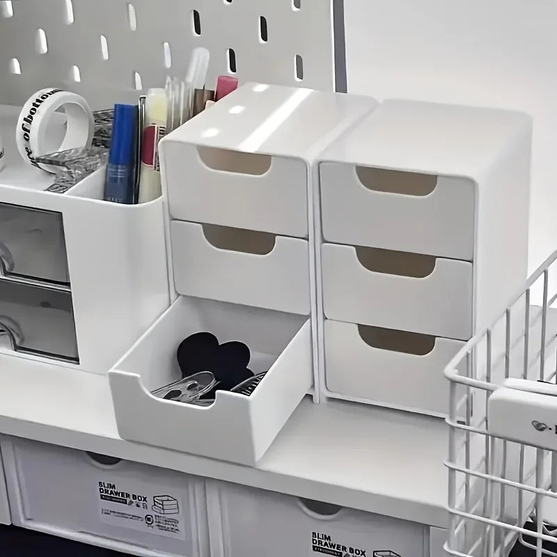 Chic 3-Tier Desk Organizer with Drawers