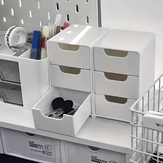 Chic 3-Tier Desk Organizer with Drawers