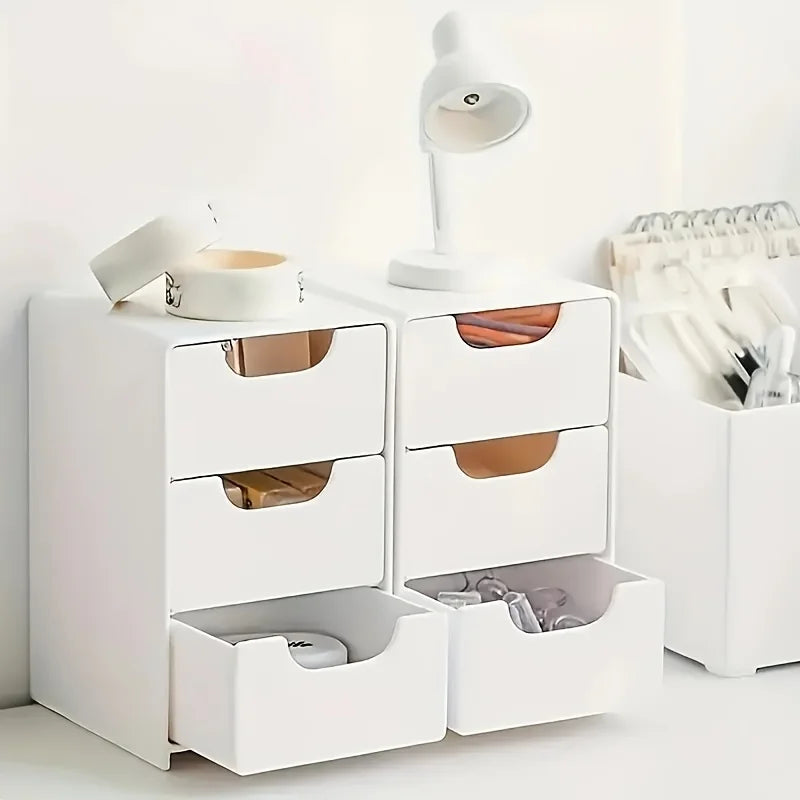 Chic 3-Tier Desk Organizer with Drawers