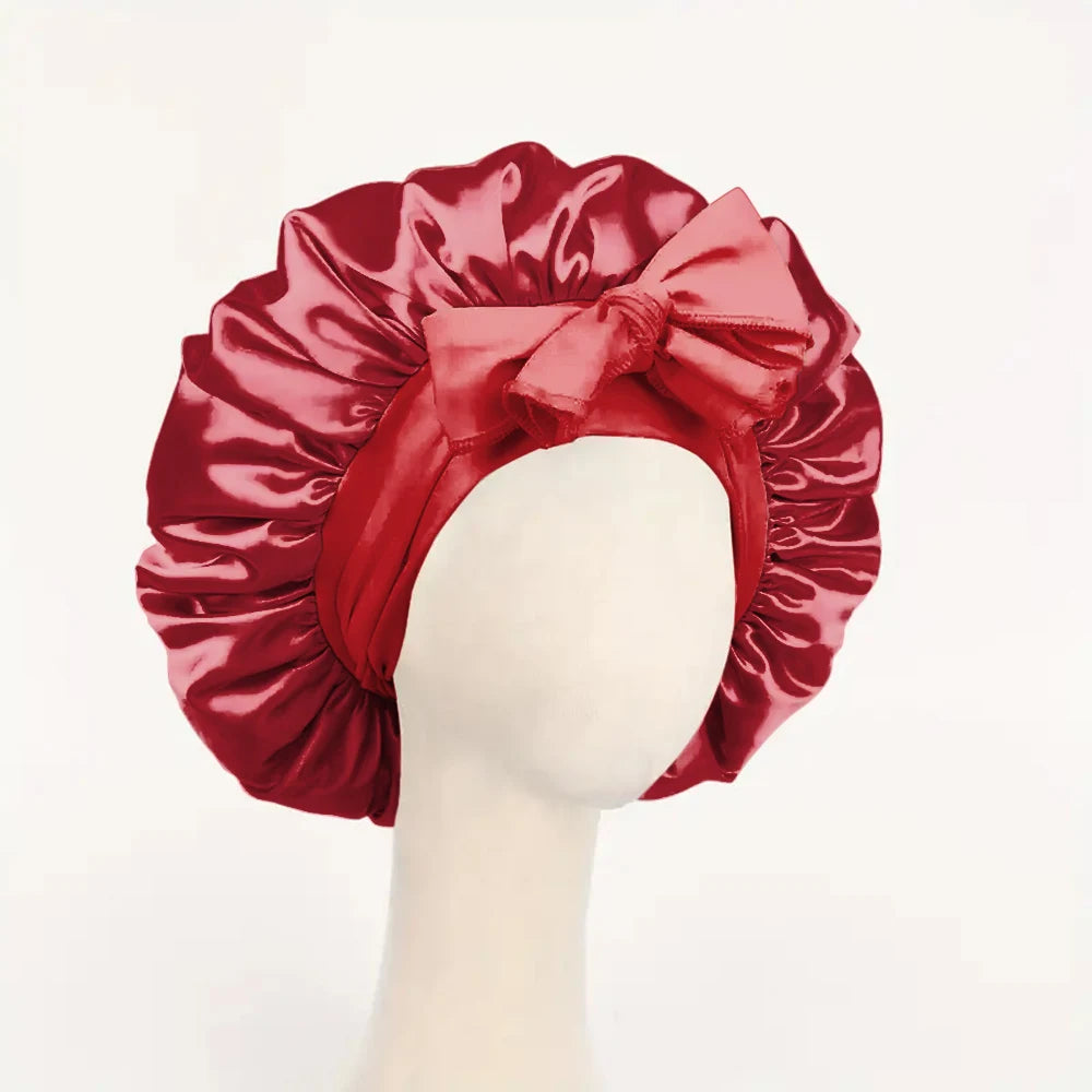 Adjustable Satin Bonnet Silk Bonnet